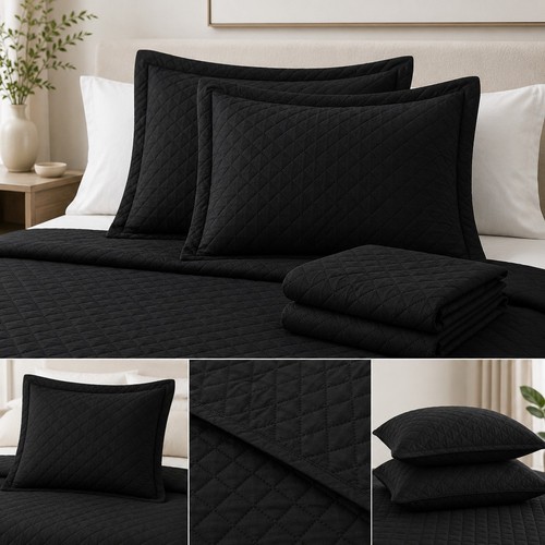 Black diamond quilted pillow - quilted,