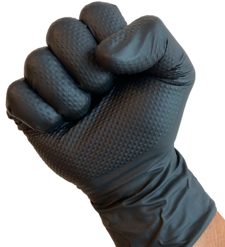 Black diamond textured - textured, nitrile