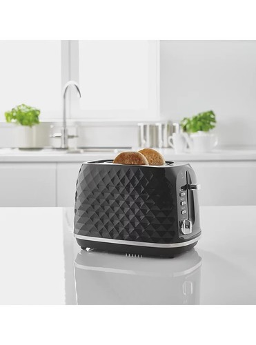Black diamond textured - black, toaster
